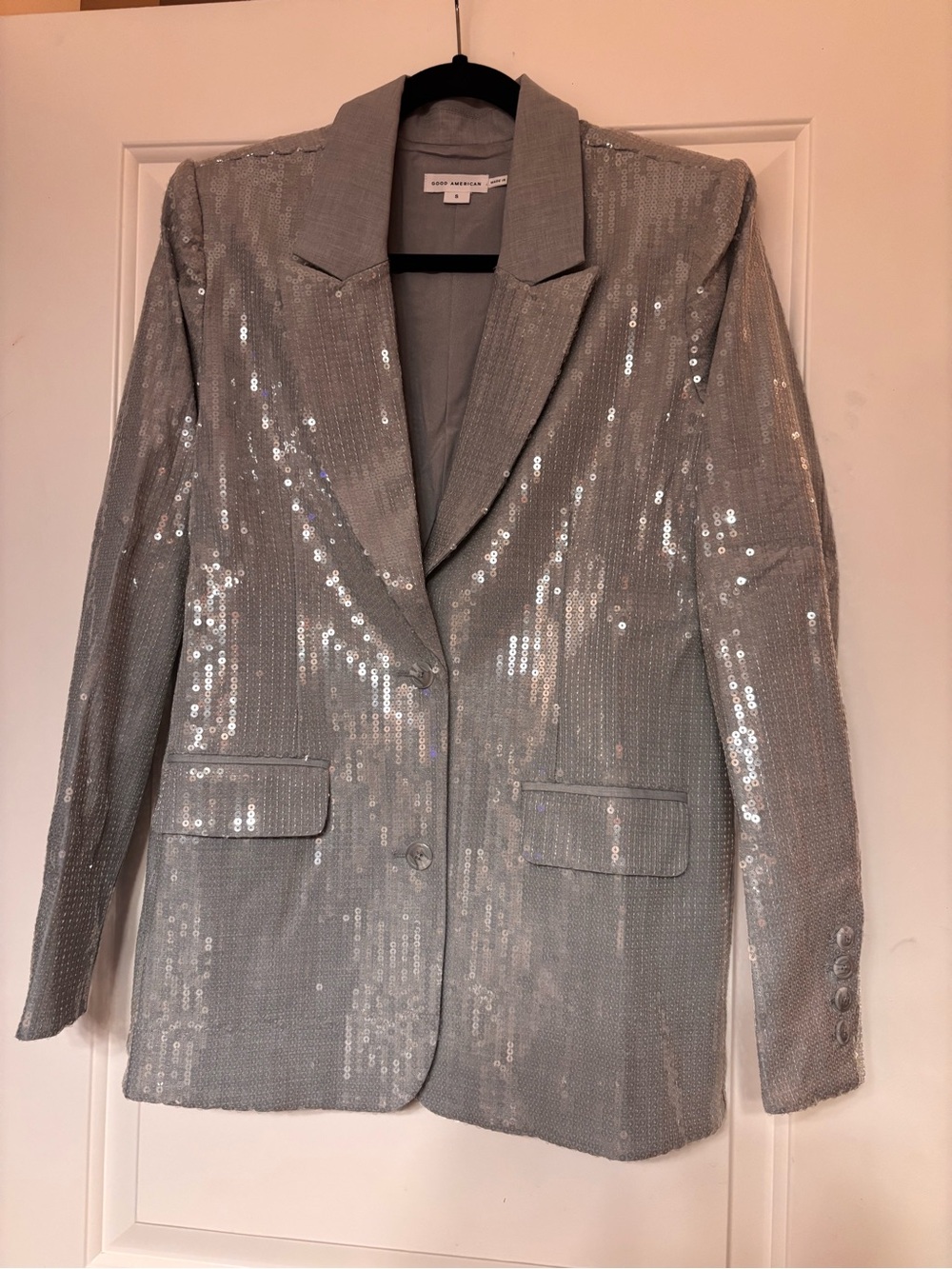 NEW Good American Sequin Blazer, Size Small. Retail $329. Jacket is stunning!